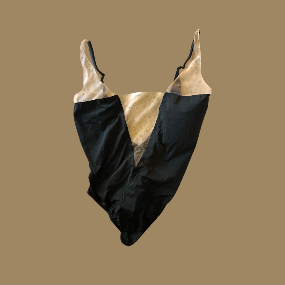 Jezebel Black and Cream Bodysuit